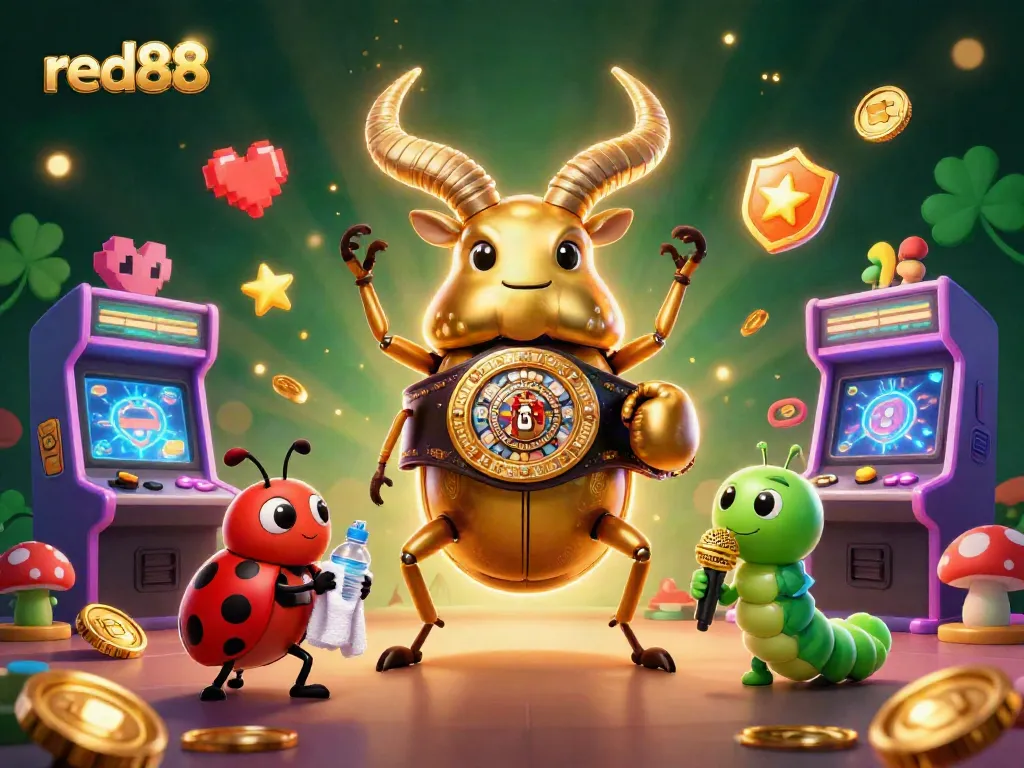 Experience exciting gaming adventures at red88, featuring vibrant characters and casino elements in a colorful 3D scene.
