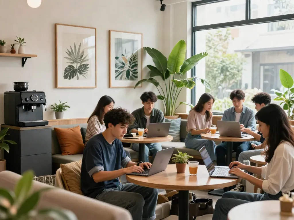 Inside Berkat Home Living, residents enjoy a communal space emphasizing comfort and connectivity with rokok88-themed decor.